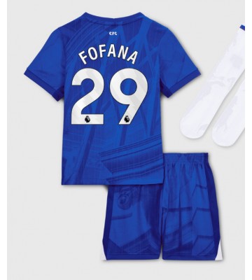 Chelsea Wesley Fofana #29 Replica Home Stadium Kit for Kids 2025-26 Short Sleeve (+ pants)